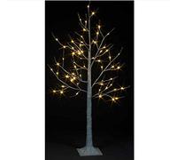 Snowtime 150cm Birch Tree With 64 Warm White LEDs Including 16 Flash Bulbs