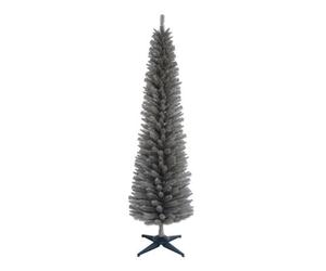 Snowtime 150Cm Wrapped Pencil Pine Grey Tree With 236 Tips
