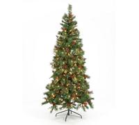 Snowtime 225Cm Pre-Lit Cranberry Pine Tree W/450 Ww Leds