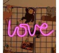Snowtime 30Cm Love Rope Led Light Silhouette In Pink