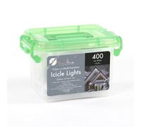 Snowtime 400 Ice White Led Icicle Chasing Lights With Timer