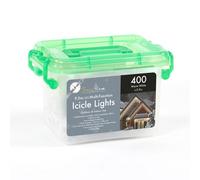 Snowtime 400 Ww Led Icicle Chasing Icicle Lights W/timer