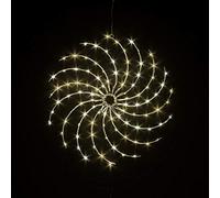 Snowtime 50cm Iron Wheel Sil with 96 Warm White Copper Wire LEDs