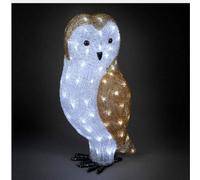 Snowtime 56Cm Acrylic Owl With 100 Ice White Leds
