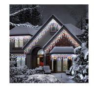 Snowtime 600 Multi-Coloured Led Icicle Lights Multi-Function With Timer
