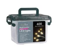 Snowtime 600 Multi-Function Compact Led Lights In Warm White - 15M Lit Length