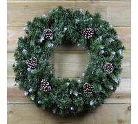 Snowtime 60Cm Snow King Fir Artificial Christmas Wreath