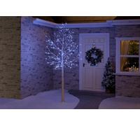 Snowtime 6Ft / 180Cm Light Up Birch Tree With Ice White Leds In Twinkle Effect Indoor / Outdoor