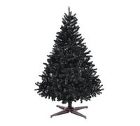 Snowtime 6ft Festive Black Colorado Pine Christmas Tree - 606 Tips, Plastic Stand, Bushy Full Look