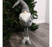Snowtime 84cm Christmas Plush Grey Standing Gonk Long Legs & LED Illuminated Beard