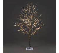 Snowtime 90Cm Copper Wire Frosted Brown Twig Tree With 200 Warm White Leds