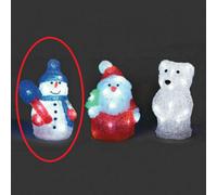 Snowtime Acrylic Led Christmas Figure - Snowman 17Cm