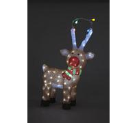 Snowtime Acrylic Outdoor Standing Reindeer With 80 White Led's - 55Cm Tall