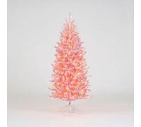 Snowtime Artificial 5Ft Warm White Pre-Lit Light Pink Christmas Tree