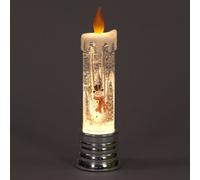 Snowtime B/o 25Cm Water Candle W/ Santa & Animals