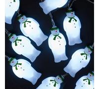 Snowtime B/o Blow Mould 10 Snowmen Led Indoor Light String/ice White