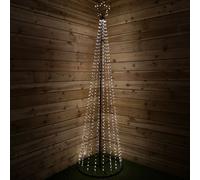 Snowtime Christmas 1.85m Maypole Tree 560 Flashing Wire Lights Samuel Alexander White One Size