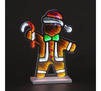 Snowtime Christmas Infinity Gingerbread Man With 3D Led Tunnel Effect - 40Cm