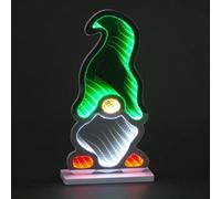 Snowtime Christmas Infinity Green Gonk With 3D Led Tunnel Effect - 40Cm