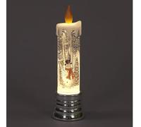 Snowtime Christmas Water Candle with Snowman - Battery Operated