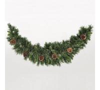Snowtime Deluxe Princess Green Christmas Swag - Green - 90 Cm - 108 Tips - 5 Pine Cones