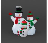 Snowtime Inflatable Snowman Family 1.5M W/12 Leds