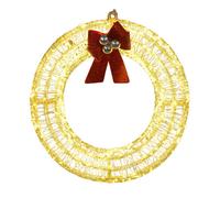Snowtime Led 38Cm Acrylic Christmas Wreath Decoration With 240 Warm White Lights