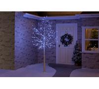 Snowtime Pre-Lit Led Birch Tree Snow Flocked Christmas Lights Indoor/outdoor Ice White 1.5M