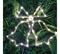 Snowtime Shatchi Hemp Rope Christmas Led Silhouette Light Bell Shape