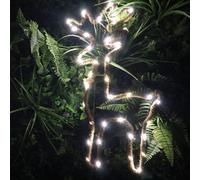 Snowtime Shatchi Hemp Rope Christmas Led Silhouette Light Stag Shape