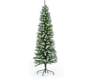 Snowtime Spinky Snow Flocked Pencil Christmas Tree - 5Ft/150Cm