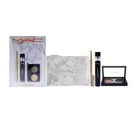 Snowtrance Eye Kit by MAC for Women - 4 Pc 0.1oz Eye Shadow Duo, 0.41oz M-A-C Stack Mascara - Black, 0.01oz M-A-C Colour Excess Gel Pencil Eye Liner - Gold Goals, Pouch