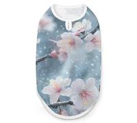 Snowy Cherries Flowers Blossoms Fashion Dog Shirts 2XL | Printing Pet Clothes Sleeveless Pets Vest for Dogs Puppy Cats