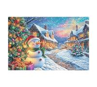 Snowy Christmas Tree 1000 Piece Jigsaw Puzzle for Adults Teens Craft Room Decor Creative Project Whimsical Artwork for Crafters 1000 PCS