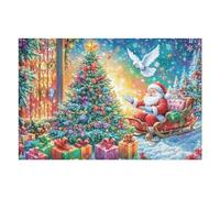 Snowy Christmas Tree Forest 1000 Piece Jigsaw Puzzle Pack Teens Beginners Cognitive Development Puzzle Fans Group Play High-grade Rigid Cardboard 1000 PCS