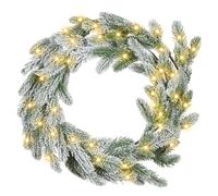 Snowy Christmas Wreath LED ALBINI Green 45 cm