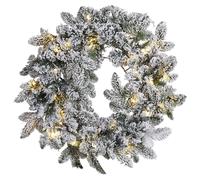 Snowy Christmas Wreath LED SUNDO 70 cm White