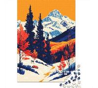 Snowy Colorado Mountain Landscape Art Jigsaw Puzzle 1000 Pieces, Global Monument Landscape, Screen-Free Fun, Matte Printed Jigsaw, for Puzzle Lovers, 38x26cm/1000pcs