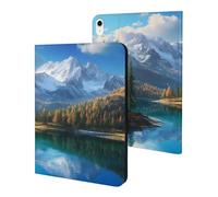 Snowy Covered Alpspeaks Fir Lake Tablet Case Compatible with iPad 10代 (10.9in) Stand Protective Case Slim Tablet Cover