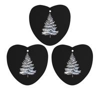 Snowy Covered Pine Tree Hanging Car Air Fresheners 3Pcs Aromatherapy Tablets Automotive Fragrance Scented Card Decor Love form