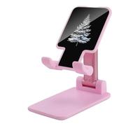 Snowy Covered Pine Tree Plastic Phone Stand Folding Adjustable Mobile Holder Compatible with All Smartphone