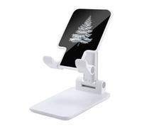 Snowy Covered Pine Tree Plastic Phone Stand Folding Adjustable Mobile Holder Compatible with All Smartphone