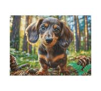 Snowy Cute Dachshund 500 Piece Jigsaw Puzzle for Adults Magical Cosmic Creatures Weekend Hobby Creative Challenge No Duplicate Pieces Ideal Retirement Gift 500 PCS