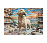 Snowy Cute Dog 1000 Piece Jigsaw Puzzle for Adults Teens Magical Cosmic Creatures Jigsaw Post Exam Relaxation Challenging Design Great Gift for Students Stress Reliever 1000 PCS