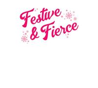 Snowy Festive & Fierce Unisex Christmas Jumper - White - XXL