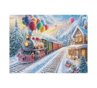 Snowy Forest Winter Scene 500 Piece Jigsaw Puzzle for Adults Teens Happy Time Post Work Wind Down Mind Calming Whimsical Design for Friends 500 PCS