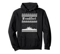 Snowy Frankfurt Cityscape Winter Ugly Christmas Pullover Hoodie