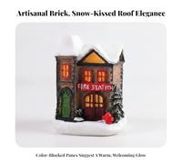 Snowy Glowing Miniature Cottage, Medium Model G, style to 5 | Cute, Lighted resin cottage, Miniatures, for Mantels