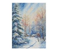 Snowy Hamlet Jigsaw Puzzle for Adults, 500 PCS