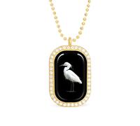 Snowy Heron Trendy Diamond Necklace for Women Shiny Square Jewel Pendant Charms Gift